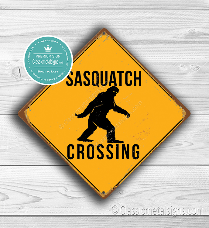 Classic Metal Signs Sasquatch Crossing Sign 1