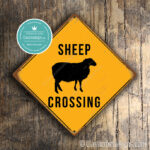Classic Metal Signs Sheep Crossing Sign 2