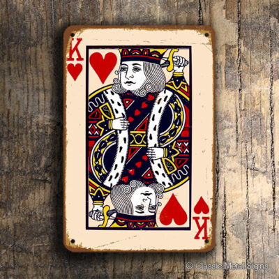 King Of Hearts Playing Card Sign