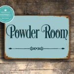 Powder Room Door Sign