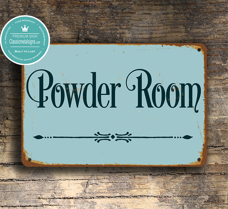 Powder Room Door Sign