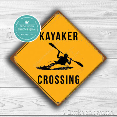 Kayaker Crossing Sign