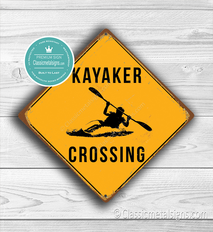Kayaker Crossing Sign