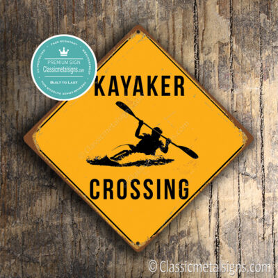 Kayaker Crossing Sign