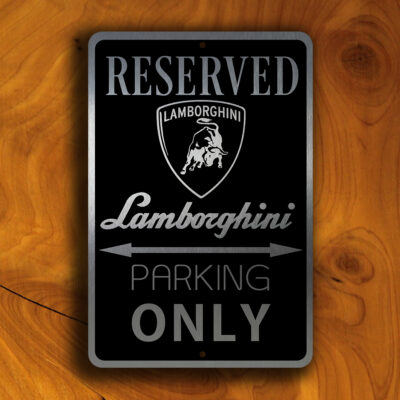 Lamborghini parking sign