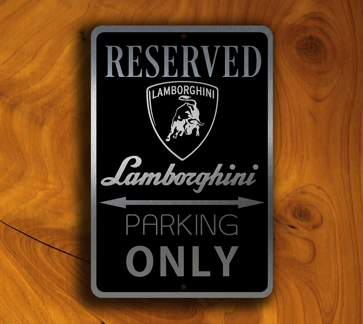 Lamborghini parking sign