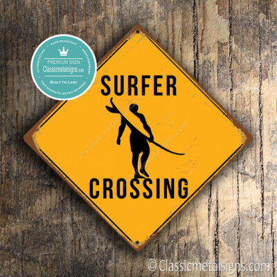 Surfer Crossing Sign