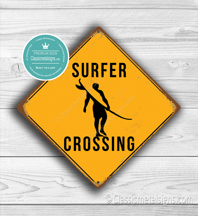 Surfer Crossing Sign