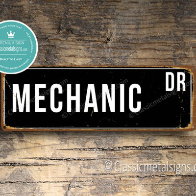 Mechanic Street Sign Gift