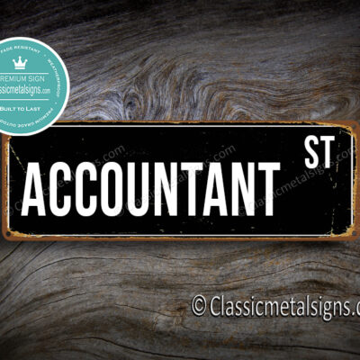 Accountant Street Sign Gift