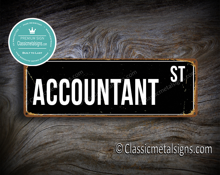Accountant Street Sign Gift