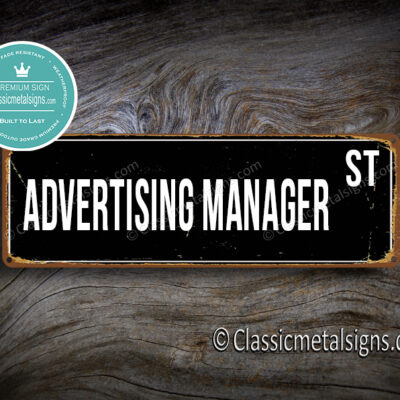 Advertising Manager Street Sign Gift
