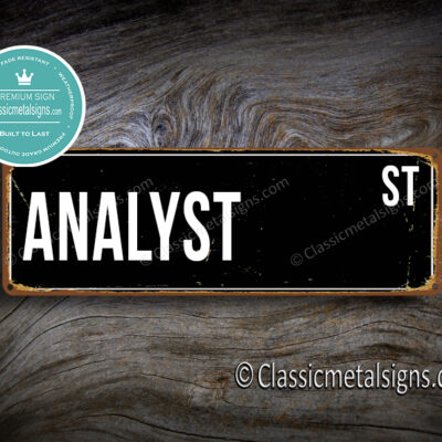 Analyst Street Sign Gift