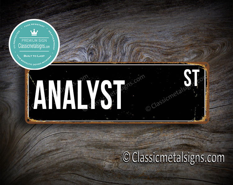 Analyst Street Sign Gift