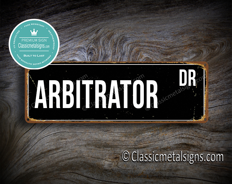 Arbitrator Street Sign Gift