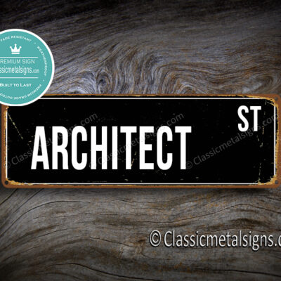 Architect Street Sign Gift