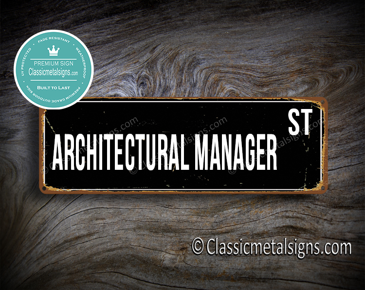Architectural Manager Street Sign Gift