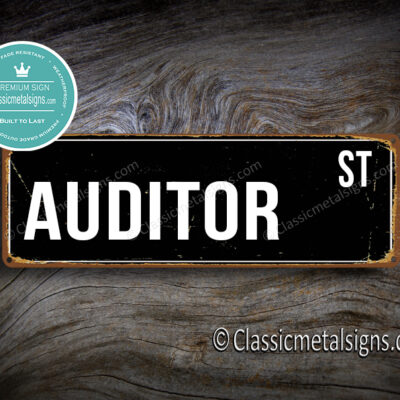 Auditor Street Sign Gift