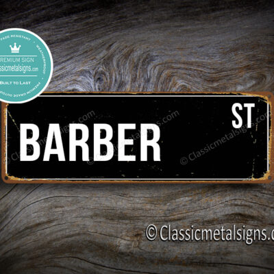 Barber Street Sign Gift