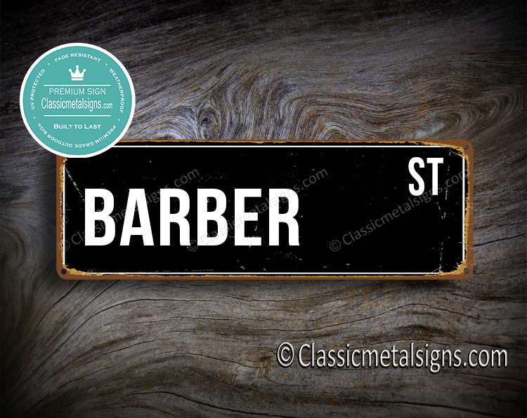 Barber Street Sign Gift