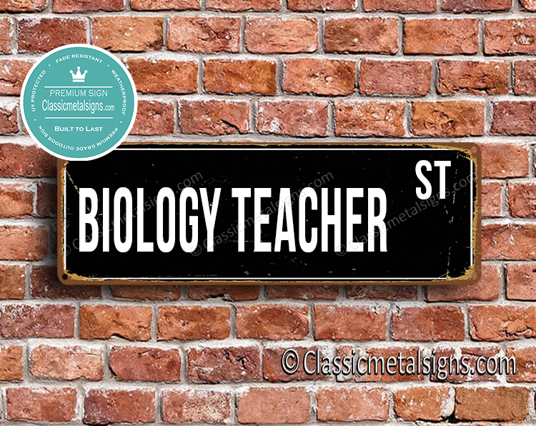 Biology Teacher Street Sign Gift