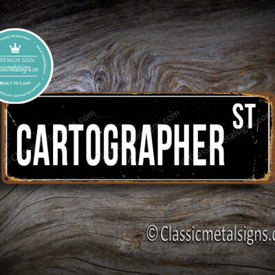 Cartographer Street Sign Gift