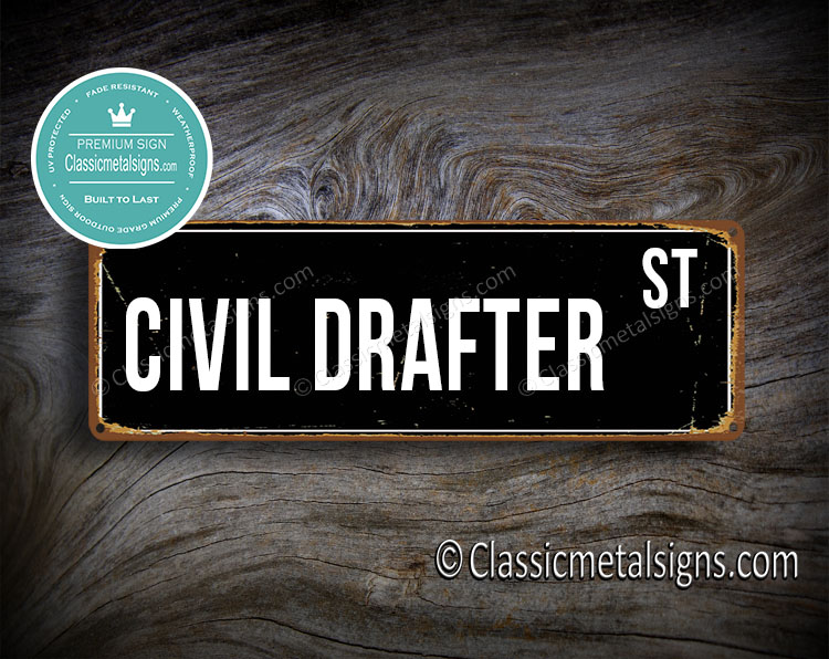 Civil Drafter Street Sign Gift