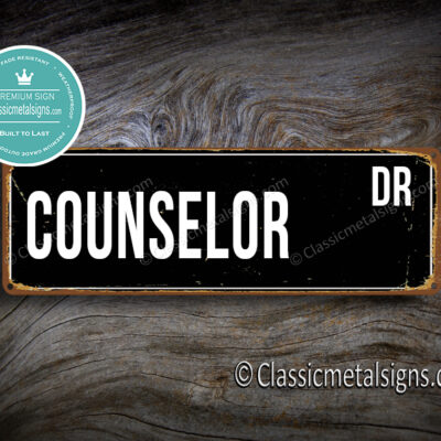 Counselor Street Sign Gift