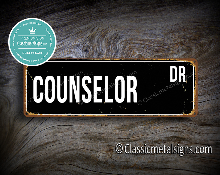 Counselor Street Sign Gift