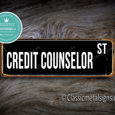Credit Counselor Street Sign Gift