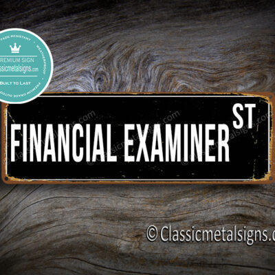 Financial Examiner Street Sign Gift