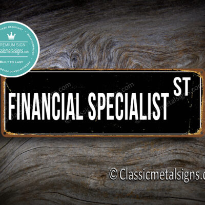 Financial Specialist Street Sign Gift
