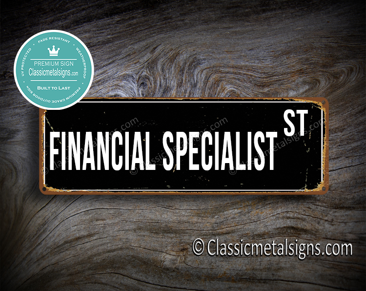 Financial Specialist Street Sign Gift