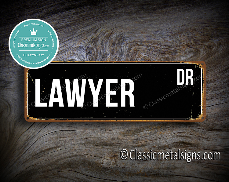 Lawyer Street Sign Gift