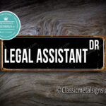 Legal Assistant Street Sign Gift 1