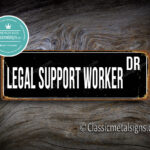 Legal Support Worker Street Sign Gift 1