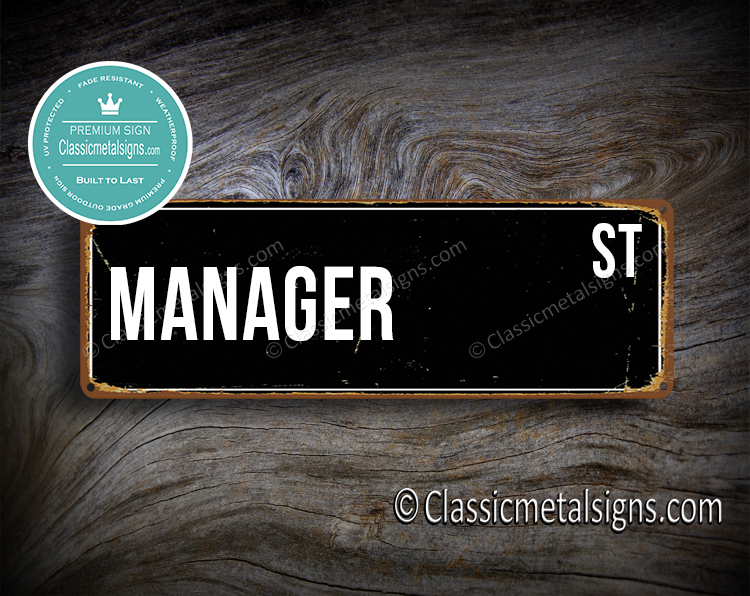 Manager Street Sign Gift