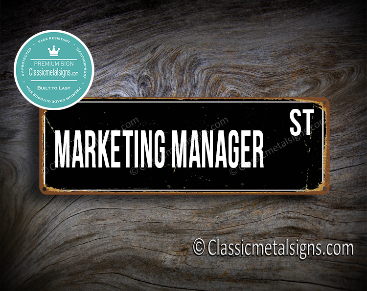 Marketing Manager Street Sign Gift