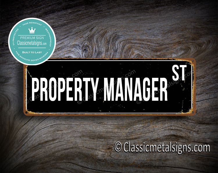 Property Manager Street Sign Gift