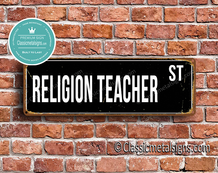 Religion Teacher Street Sign Gift