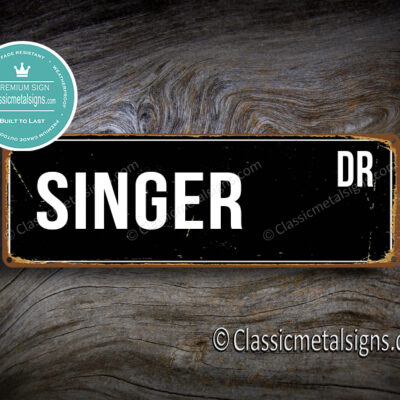 Singer Street Sign Gift