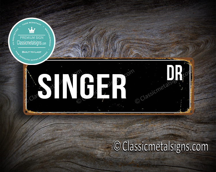 Singer Street Sign Gift