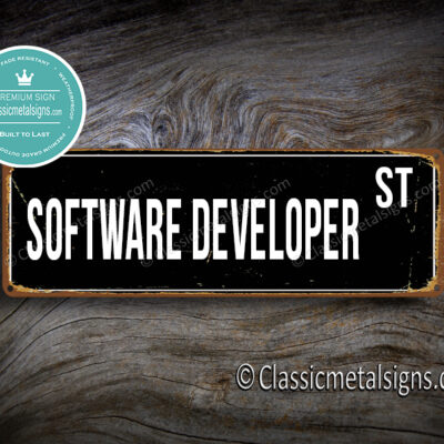 Software Developer Street Sign Gift