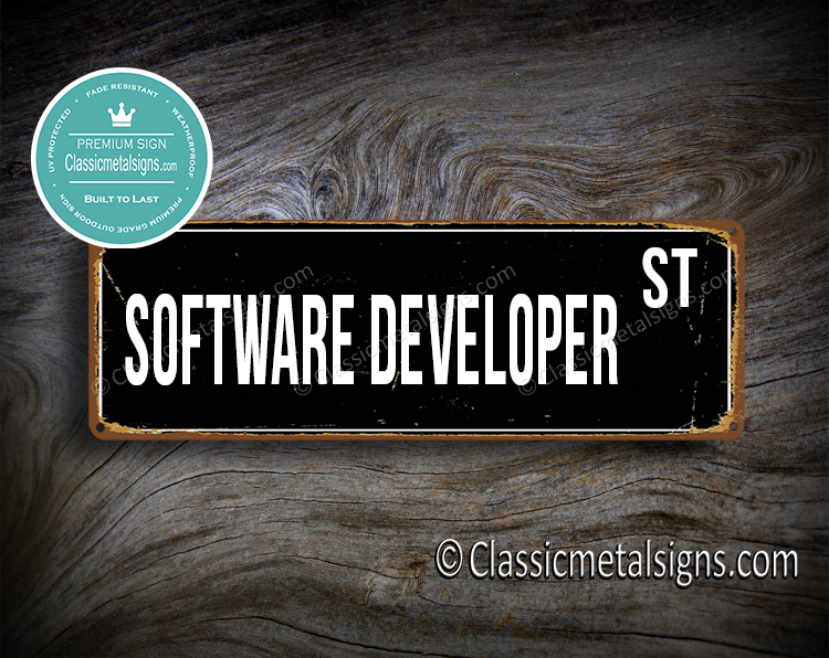 Software Developer Street Sign Gift