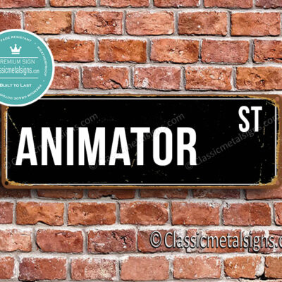Animator Street Sign Gift