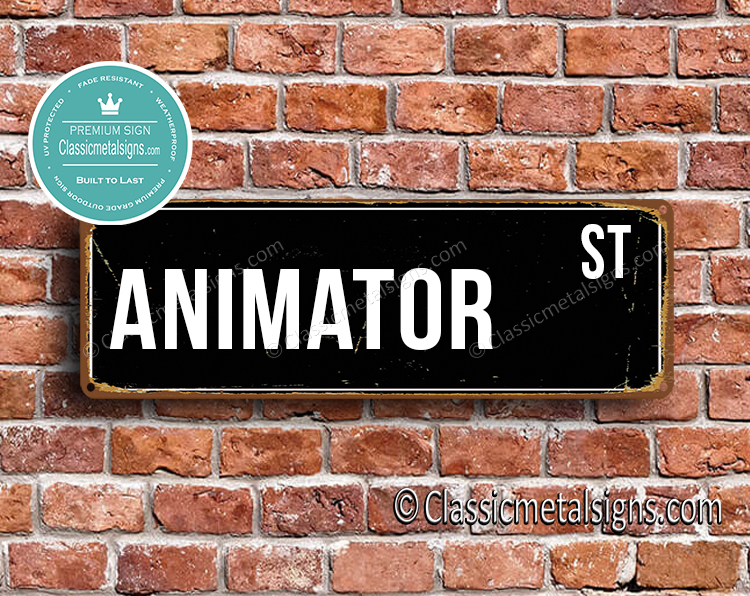 Animator Street Sign Gift