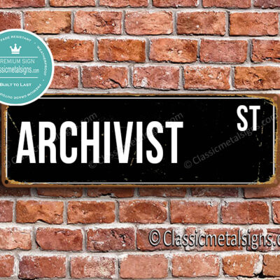 Archivist Street Sign Gift