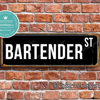 Bartender Street Sign Gift