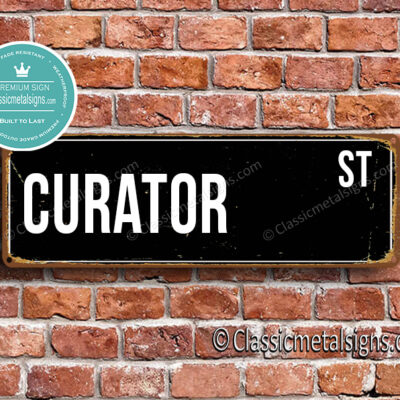 Curator Street Sign Gift
