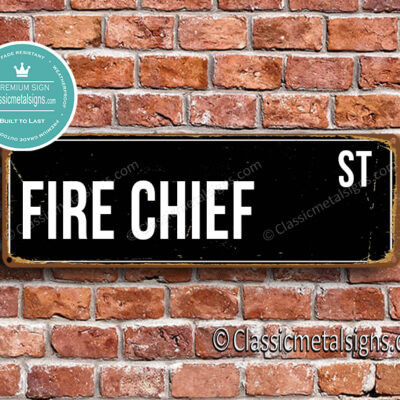 Fire Chief Street Sign Gift